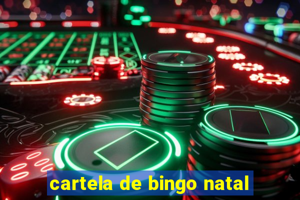 cartela de bingo natal